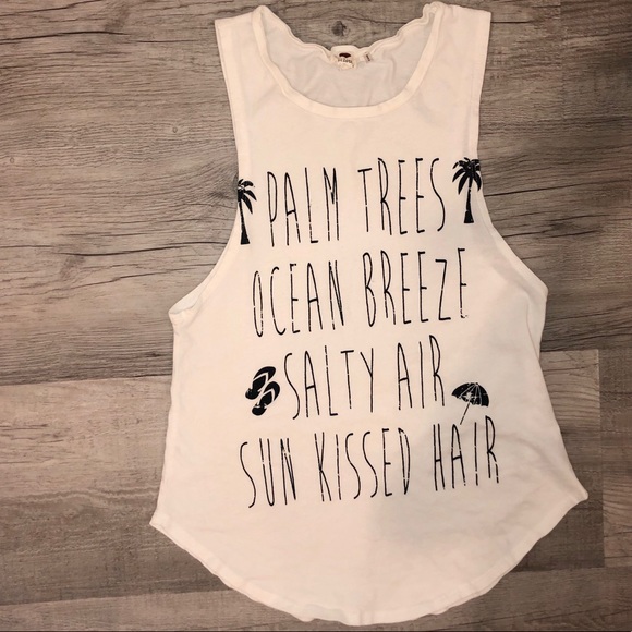one clothing Tops - Palm Trees Ocean Sleeveless Tank Top Cotton Tee